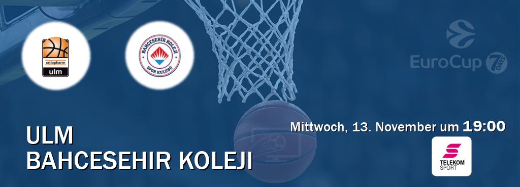 Das Spiel zwischen Ulm und Bahcesehir Koleji wird am Mittwoch, 13. November um  19:00, live vom Magenta Sport übertragen.