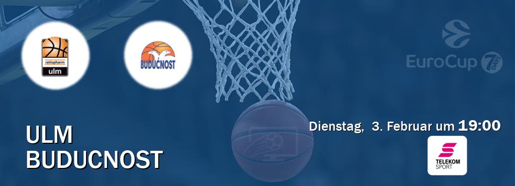 Das Spiel zwischen Ulm und Buducnost wird am Dienstag,  3. Februar um  19:00, live vom Magenta Sport übertragen.