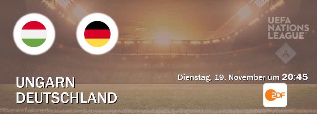 Das Spiel zwischen Ungarn und Deutschland wird am Dienstag, 19. November um  20:45, live vom ZDF übertragen.