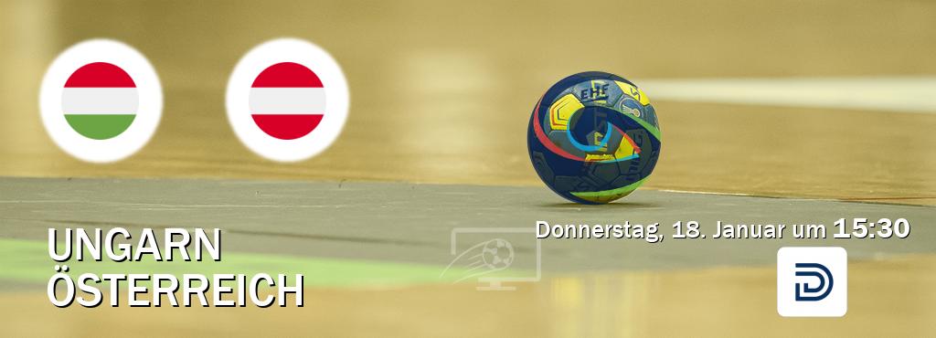 Das Spiel zwischen Ungarn und Österreich wird am Donnerstag, 18. Januar um  15:30, live vom DYN übertragen.