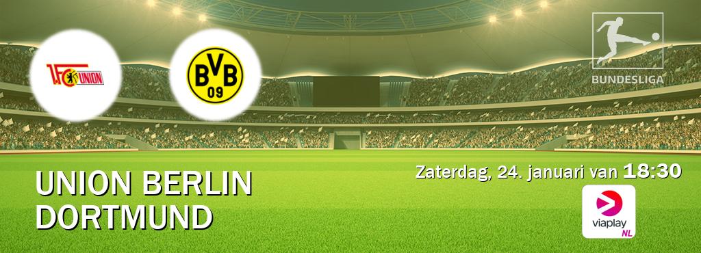 Wedstrijd tussen Union Berlin en Dortmund live op tv bij Viaplay Nederland (zaterdag, 24. januari van  18:30).