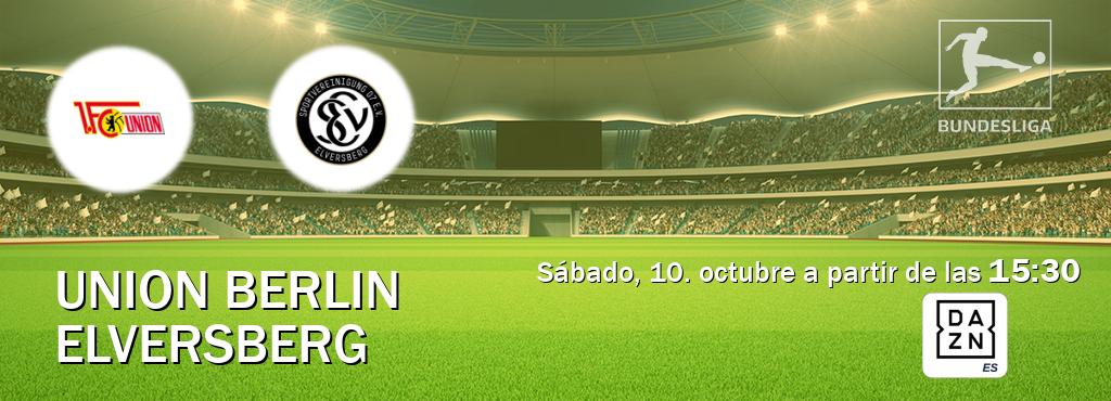 El partido entre Union Berlin y Elversberg será retransmitido por DAZN España (sábado, 10. octubre a partir de las 15:30). El partido entre Union Berlin y Elversberg será retransmitido por DAZN España (sábado, 10. octubre a partir de las 15:30).
