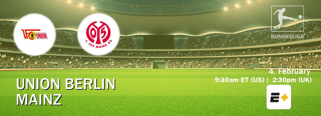 You can watch game live between Union Berlin and Mainz on ESPN+.