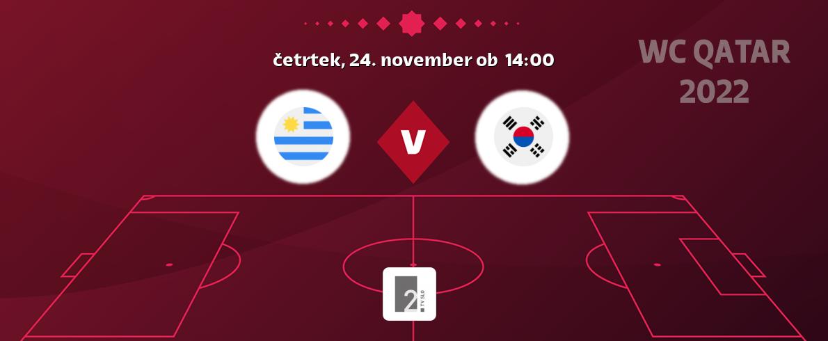 Prenos tekme med Urugvaj in Južna Koreja v živo na TV Slo 2 (četrtek, 24. november ob  14:00 uri).