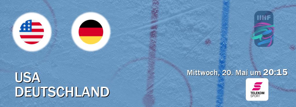 Das Spiel zwischen USA und Deutschland wird am Mittwoch, 20. Mai um  20:15, live vom Magenta Sport übertragen.