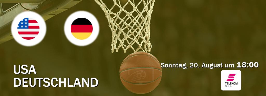 Das Spiel zwischen USA und Deutschland wird am Sonntag, 20. August um  18:00, live vom Magenta Sport übertragen.