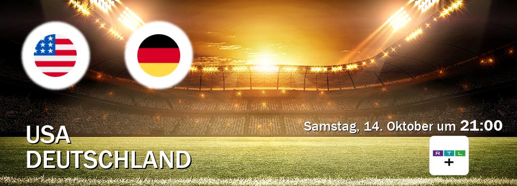 Das Spiel zwischen USA und Deutschland wird am Samstag, 14. Oktober um  21:00, live vom RTL+ übertragen.