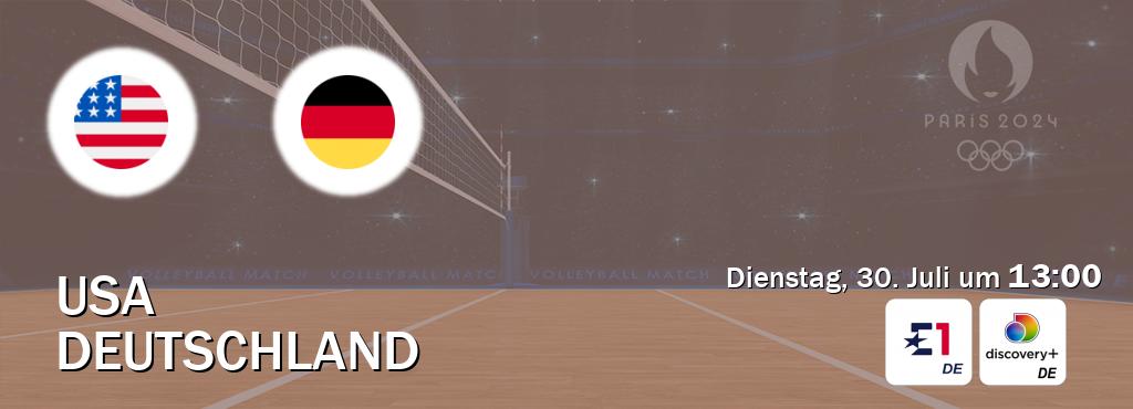 Das Spiel zwischen USA und Deutschland wird am Dienstag, 30. Juli um  13:00, live vom Eurosport 1 und Discovery + übertragen.