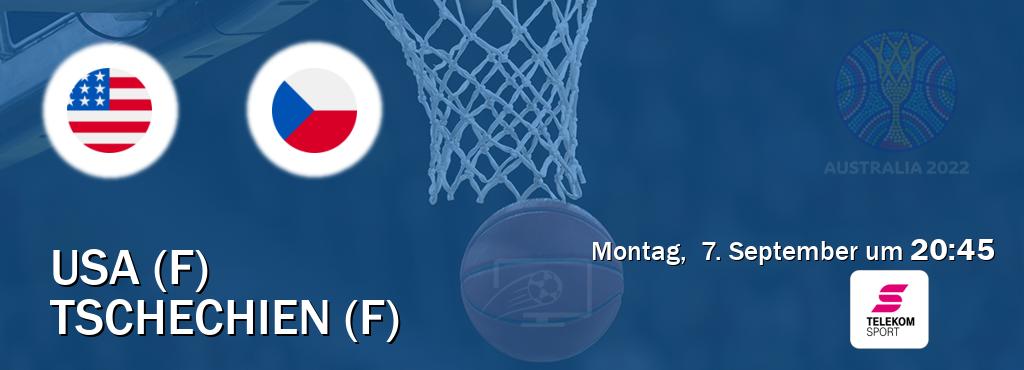 Das Spiel zwischen USA (F) und Tschechien (F) wird am Montag,  7. September um  20:45, live vom Magenta Sport übertragen.