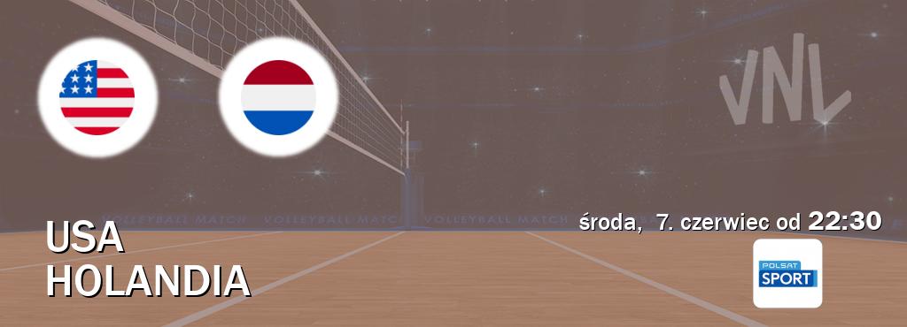 Gra między USA i Holandia transmisja na żywo w Polsat Sport (środa,  7. czerwiec od  22:30).