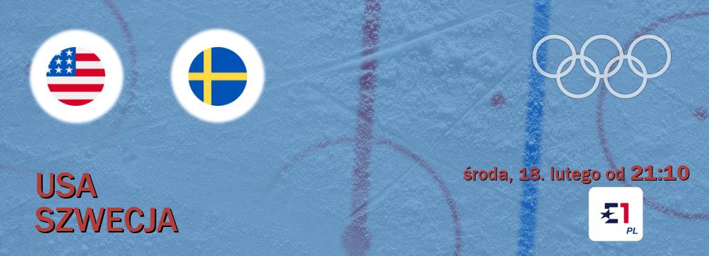 Gra między USA i Szwecja transmisja na żywo w Eurosport (środa, 18. lutego od  21:10).
