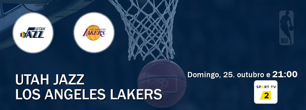 Jogo entre Utah Jazz e Los Angeles Lakers tem emissão Sport TV 2 (domingo, 25. outubro e  21:00).