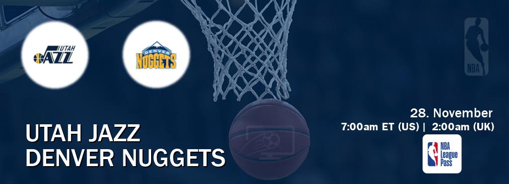 You can watch game live between Utah Jazz and Denver Nuggets on NBA League Pass.