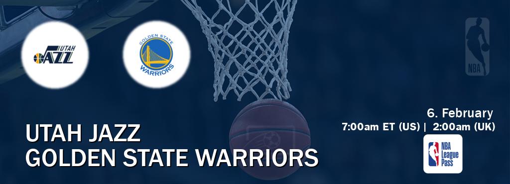 You can watch game live between Utah Jazz and Golden State Warriors on NBA League Pass.