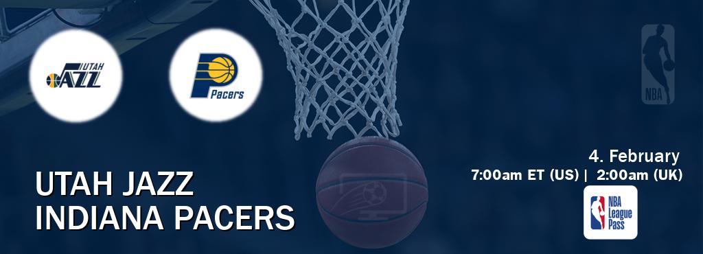 You can watch game live between Utah Jazz and Indiana Pacers on NBA League Pass.