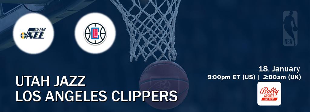 You can watch game live between Utah Jazz and Los Angeles Clippers on Bally Sports San Diego.