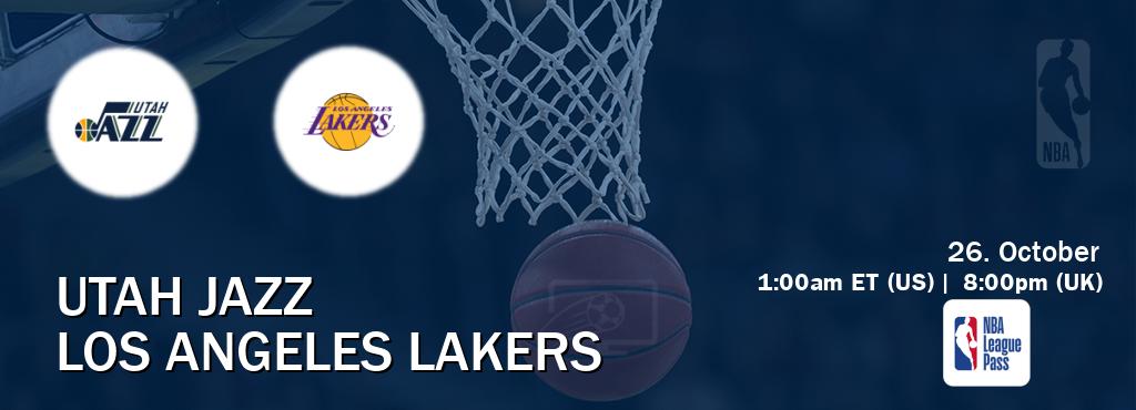 You can watch game live between Utah Jazz and Los Angeles Lakers on NBA League Pass. You can watch game live between Utah Jazz and Los Angeles Lakers on NBA League Pass.
