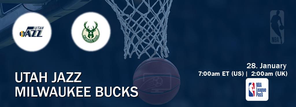 You can watch game live between Utah Jazz and Milwaukee Bucks on NBA League Pass.