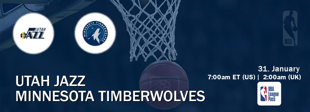 You can watch game live between Utah Jazz and Minnesota Timberwolves on NBA League Pass.