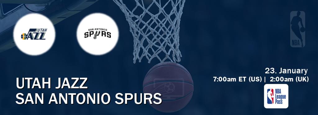 You can watch game live between Utah Jazz and San Antonio Spurs on NBA League Pass.