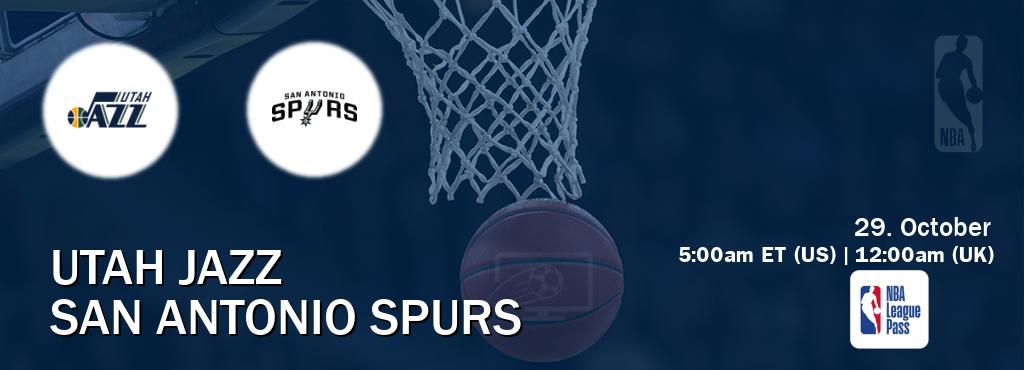 You can watch game live between Utah Jazz and San Antonio Spurs on NBA League Pass. You can watch game live between Utah Jazz and San Antonio Spurs on NBA League Pass.