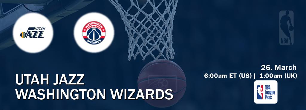 You can watch game live between Utah Jazz and Washington Wizards on NBA League Pass. You can watch game live between Utah Jazz and Washington Wizards on NBA League Pass.