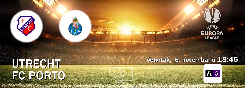 Izravni prijenos utakmice Utrecht i FC Porto pratite uživo na Arena Sport 5 (četvrtak, 6. novembar u 18:45). Izravni prijenos utakmice Utrecht i FC Porto pratite uživo na Arena Sport 5 (četvrtak, 6. novembar u 18:45).