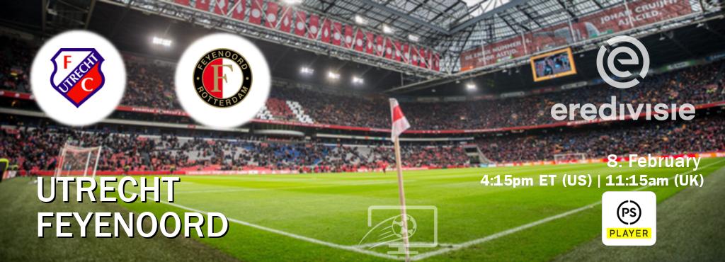 You can watch game live between Utrecht and Feyenoord on Premier Player(UK). You can watch game live between Utrecht and Feyenoord on Premier Player(UK).