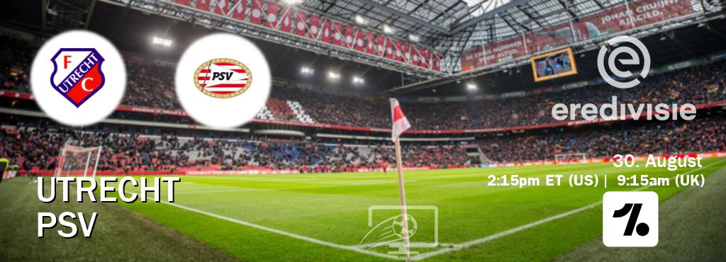 You can watch game live between Utrecht and PSV on OneFootball.