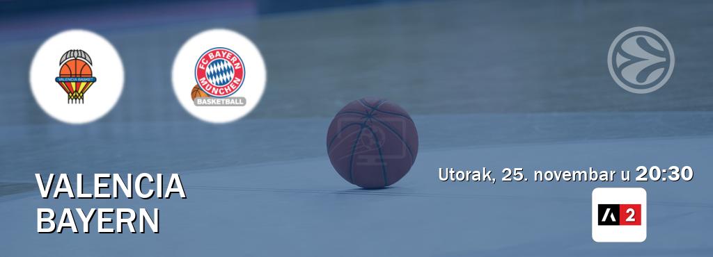 Izravni prijenos utakmice Valencia i Bayern pratite uživo na Arena Sport 2 (utorak, 25. novembar u 20:30). Izravni prijenos utakmice Valencia i Bayern pratite uživo na Arena Sport 2 (utorak, 25. novembar u 20:30).