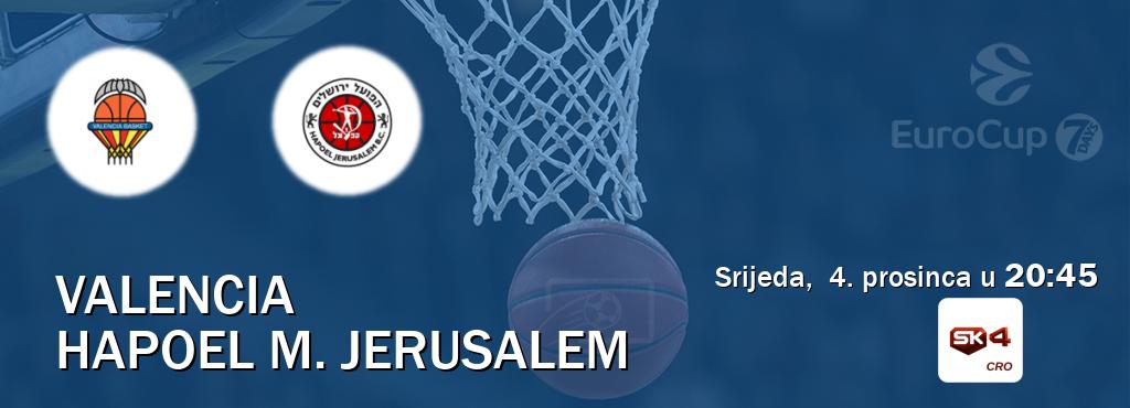 Izravni prijenos utakmice Valencia i Hapoel M. Jerusalem pratite uživo na Sportklub 4 (srijeda,  4. prosinca u  20:45).