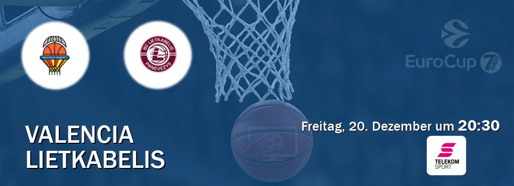 Das Spiel zwischen Valencia und Lietkabelis wird am Freitag, 20. Dezember um  20:30, live vom Magenta Sport übertragen.