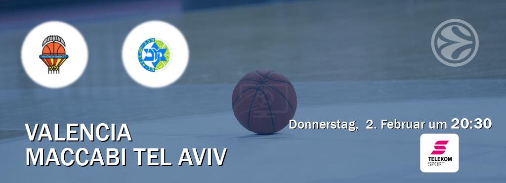 Das Spiel zwischen Valencia und Maccabi Tel Aviv wird am Donnerstag,  2. Februar um  20:30, live vom Magenta Sport übertragen.