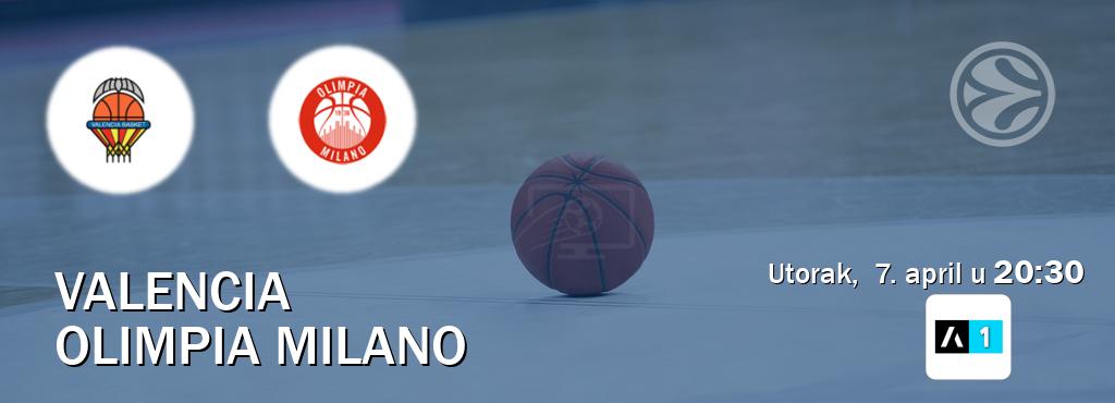 Izravni prijenos utakmice Valencia i Olimpia Milano pratite uživo na Arena Sport 1 (utorak, 7. april u 20:30). Izravni prijenos utakmice Valencia i Olimpia Milano pratite uživo na Arena Sport 1 (utorak, 7. april u 20:30).