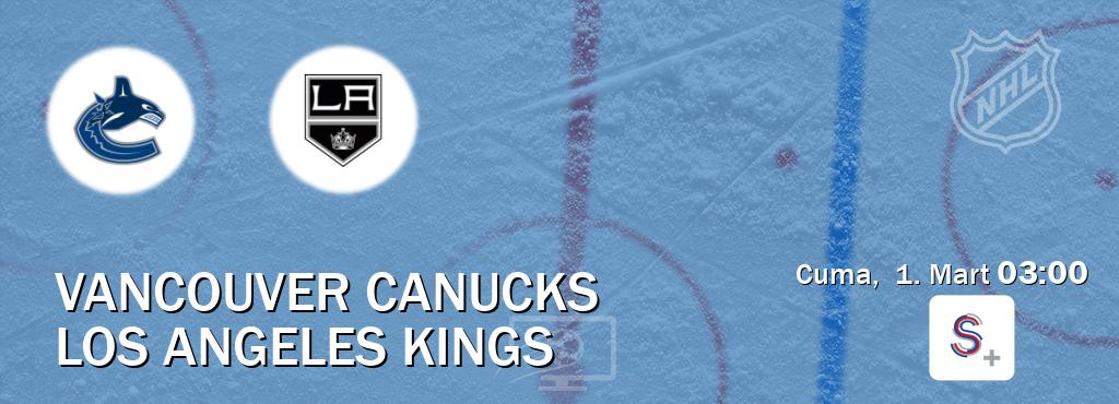 Karşılaşma Vancouver Canucks - Los Angeles Kings S Sport +'den canlı yayınlanacak (Cuma,  1. Mart  03:00).