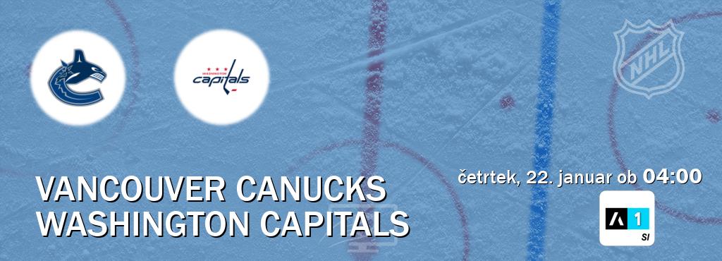 Vancouver Canucks in Washington Capitals v živo na Arena Sport 1. Prenos tekme bo v četrtek, 22. januar ob  04:00