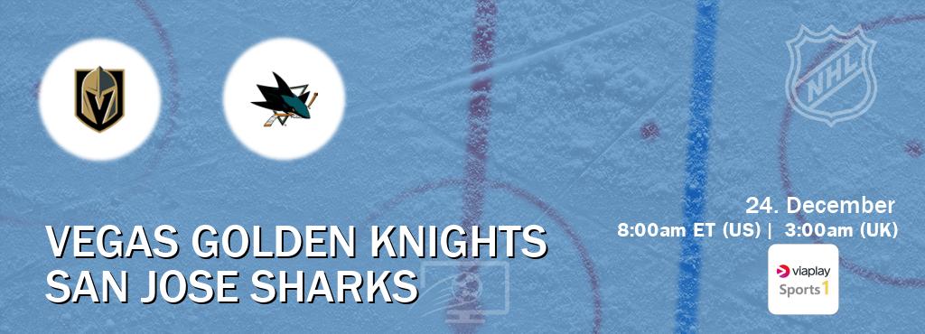 You can watch game live between Vegas Golden Knights and San Jose Sharks on Viaplay Sports 1(UK).