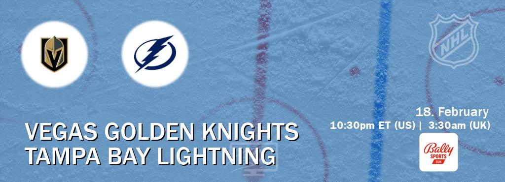 You can watch game live between Vegas Golden Knights and Tampa Bay Lightning on Bally Sports Sun.