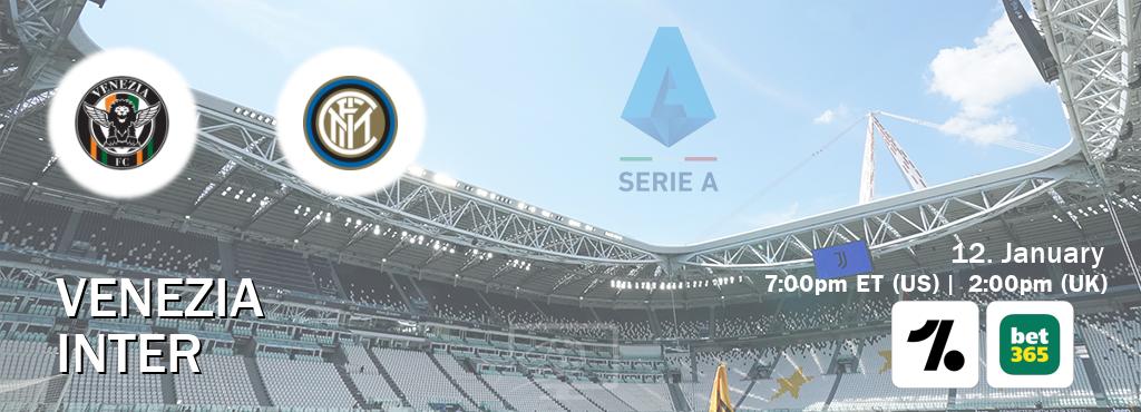 You can watch game live between Venezia and Inter on OneFootball and bet365(UK).