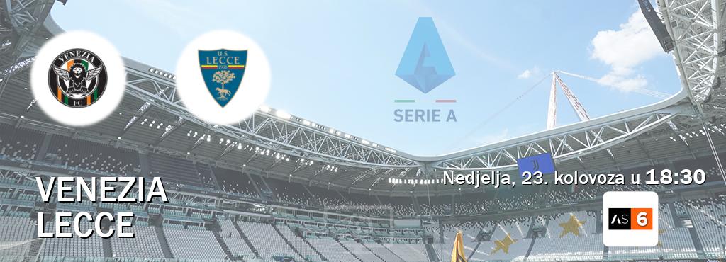 Izravni prijenos utakmice Venezia i Lecce pratite uživo na Arena Sport 6 (nedjelja, 23. kolovoza u 18:30). Izravni prijenos utakmice Venezia i Lecce pratite uživo na Arena Sport 6 (nedjelja, 23. kolovoza u 18:30).