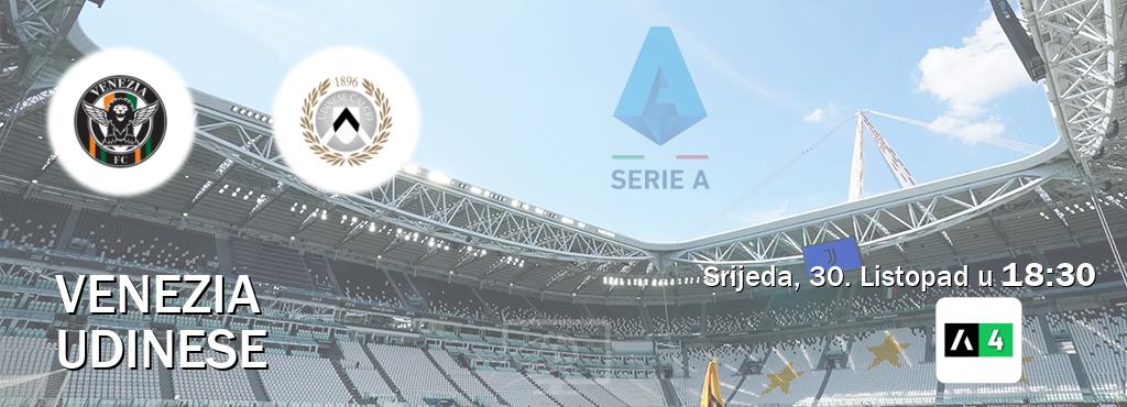 Izravni prijenos utakmice Venezia i Udinese pratite uživo na Arena Sport 4 (Srijeda, 30. Listopad u  18:30).