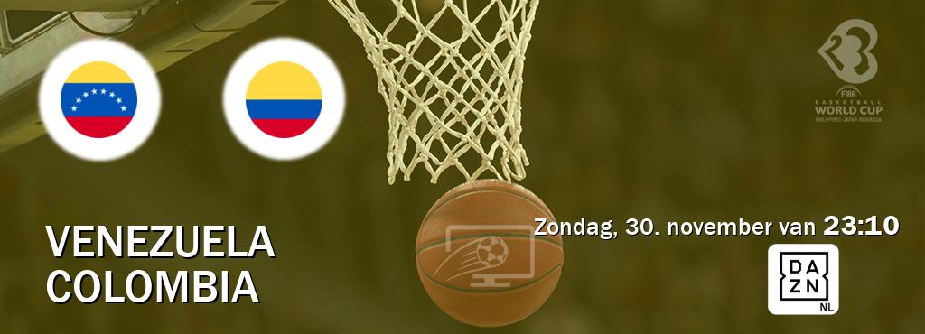Wedstrijd tussen Venezuela en Colombia live op tv bij DAZN (zondag, 30. november van  23:10).