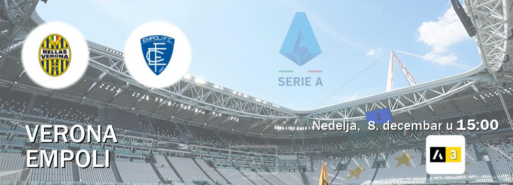 Izravni prijenos utakmice Verona i Empoli pratite uživo na Arena Sport 3 (nedelja,  8. decembar u  15:00).