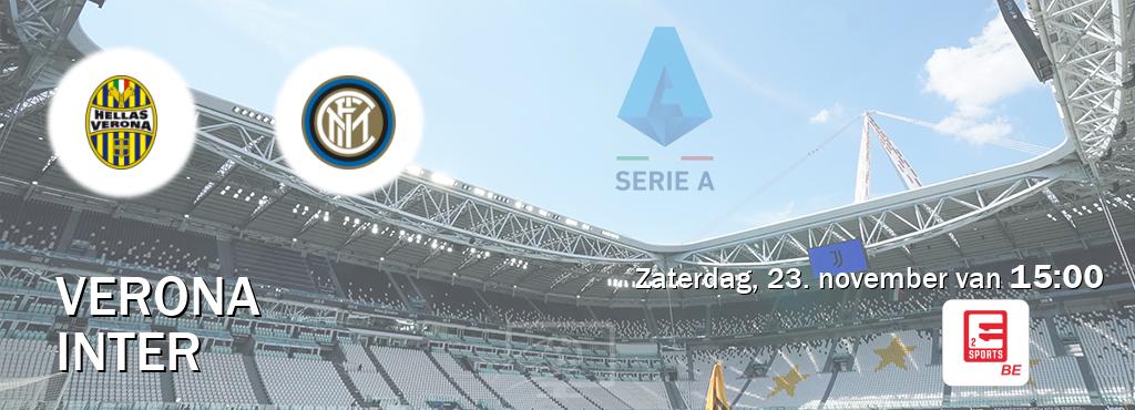 Wedstrijd tussen Verona en Inter live op tv bij Eleven Sports 2 (zaterdag, 23. november van  15:00).