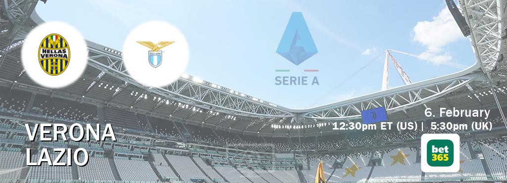 You can watch game live between Verona and Lazio on bet365.
