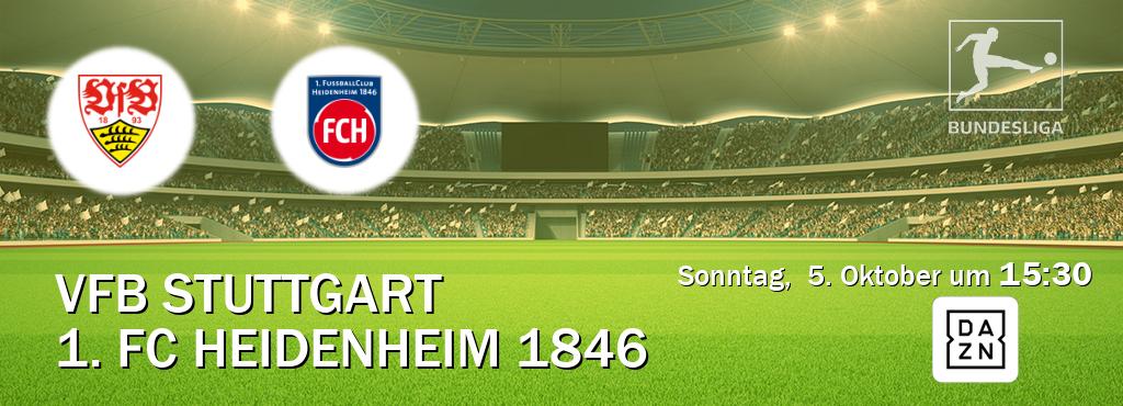 Das Spiel zwischen VfB Stuttgart und 1. FC Heidenheim 1846 wird am Sonntag, 5. Oktober um 15:30, live vom DAZN übertragen. Das Spiel zwischen VfB Stuttgart und 1. FC Heidenheim 1846 wird am Sonntag, 5. Oktober um 15:30, live vom DAZN übertragen.