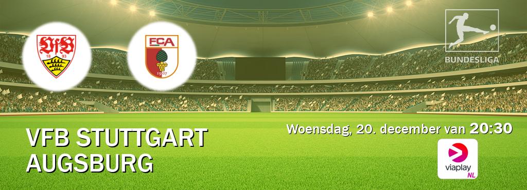 Wedstrijd tussen VfB Stuttgart en Augsburg live op tv bij Viaplay Nederland (woensdag, 20. december van  20:30).