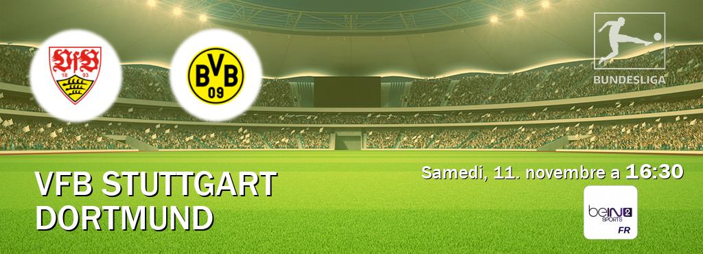 Match entre VfB Stuttgart et Dortmund en direct à la beIN Sports 2 (samedi, 11. novembre a  16:30).