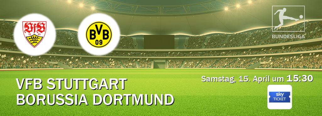 Das Spiel zwischen VfB Stuttgart und Borussia Dortmund wird am Samstag, 15. April um  15:30, live vom Sky Ticket übertragen.