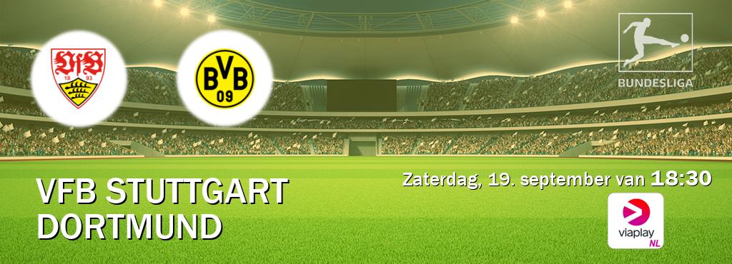Wedstrijd tussen VfB Stuttgart en Dortmund live op tv bij Viaplay Nederland (zaterdag, 19. september van  18:30).